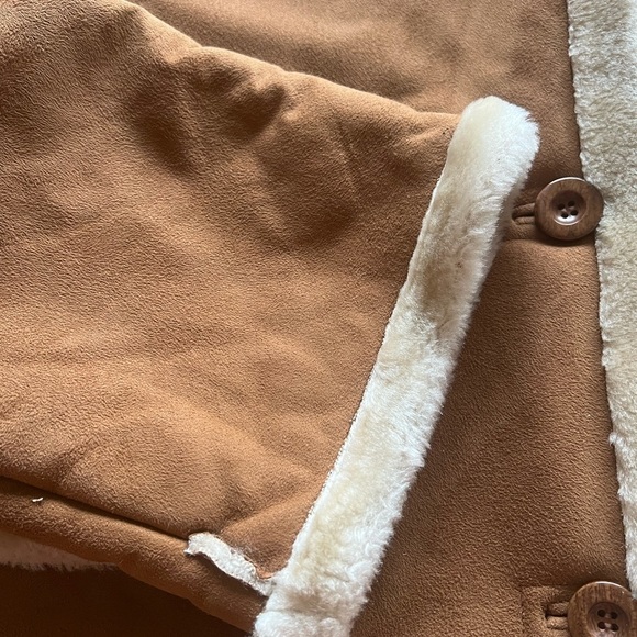 EUC TALLY HO OUTERWEAR Brown Faux Suede & Faux Soft Fur HOODED CAPE Size XL 🔥🔥🐎 - Picture 6 of 8